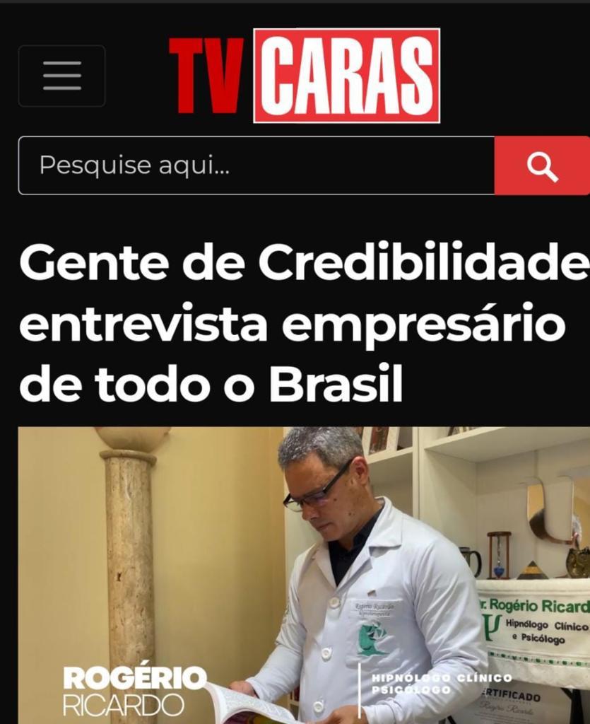 Revista TV Caras Gente de Credibilidade